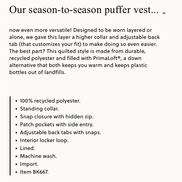 J.Crew Quilted Excursion Vest - Picture 6 of 6